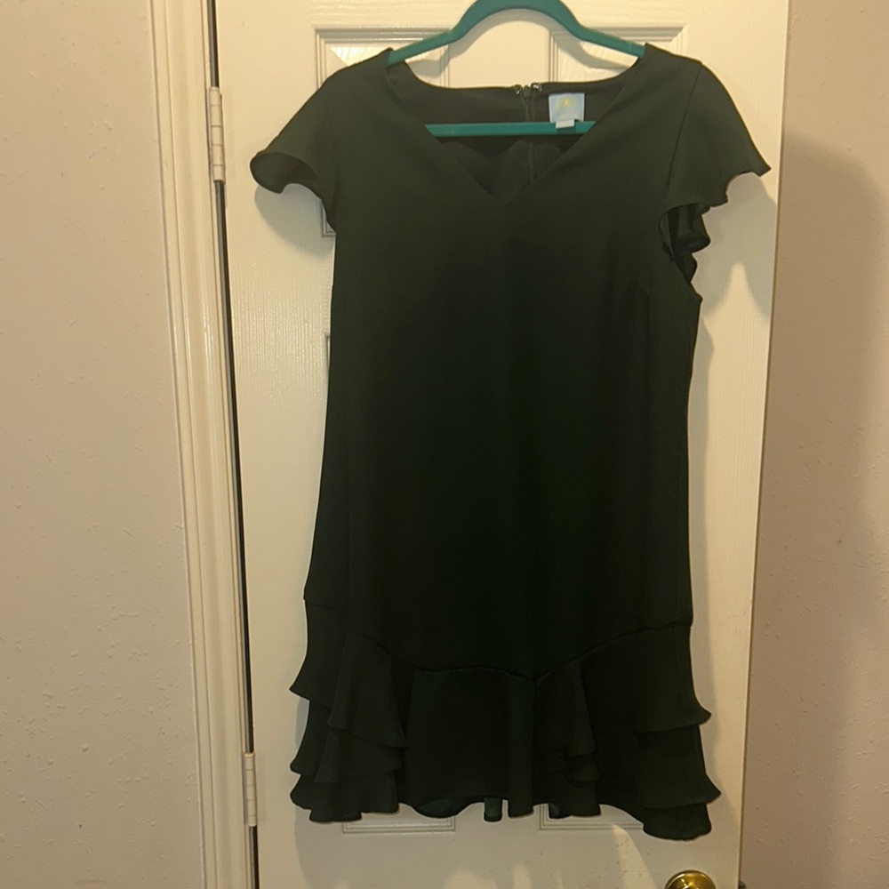 CeCe Green Ruffled Midi Sundress
